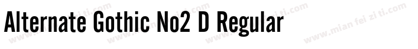 Alternate Gothic No2 D Regular字体转换